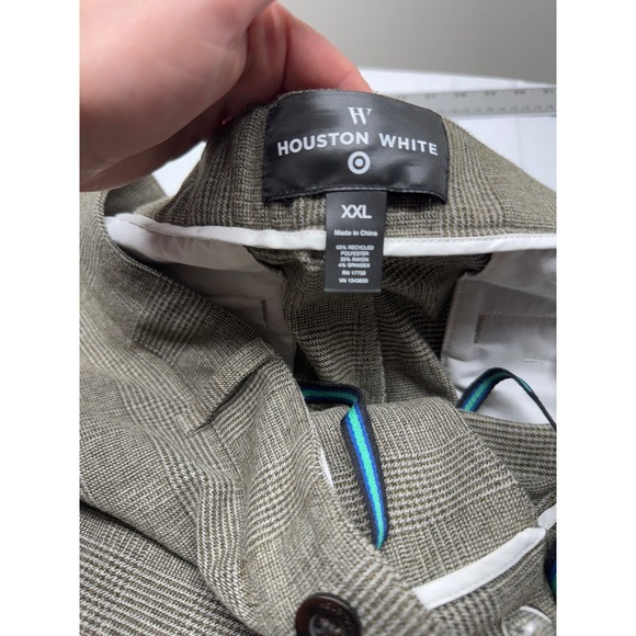 Houston White Men's Plaid Dress Pants Slim Fit Casual Office Trousers XXL - Picture 8 of 13